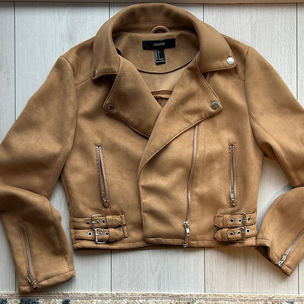 Forever 21 Camel Leather Jacket